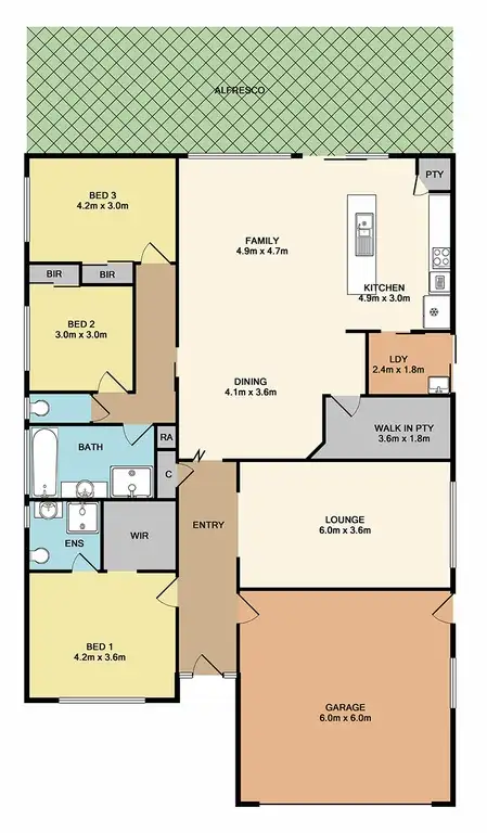 Floorplan of Homely house listing, 8 Wren Court, Whittlesea VIC 3757