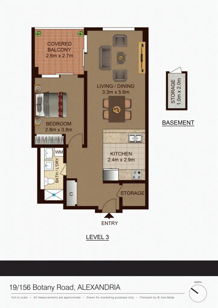 Floorplan of Homely apartment listing, 19/156 Botany Road, Alexandria NSW 2015