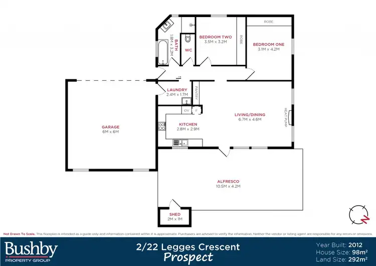 Floorplan of Homely unit listing, 2/22 Legges Crescent, Prospect TAS 7250