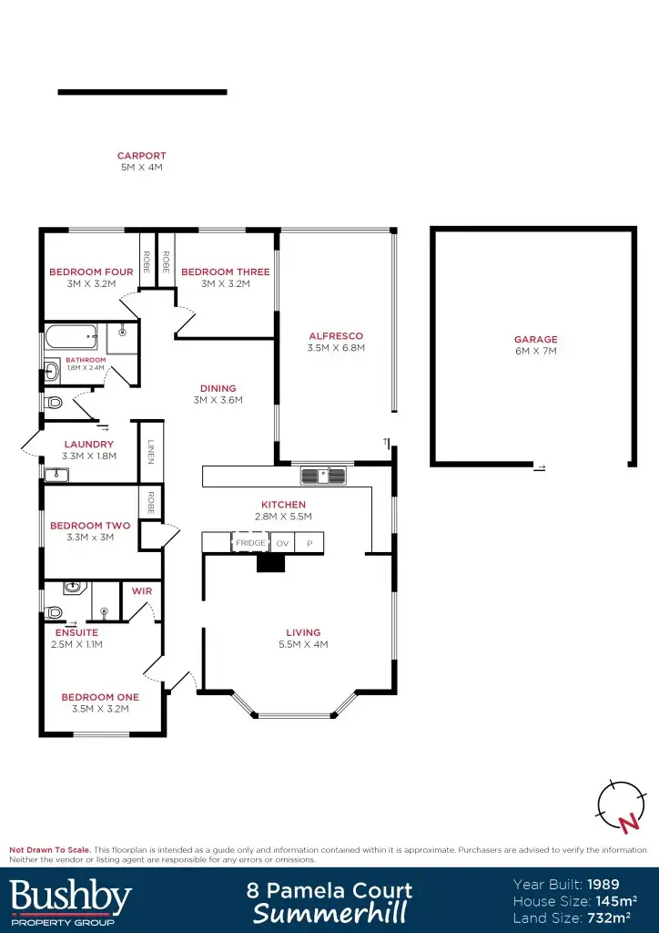 Floorplan of Homely house listing, 8 Pamela Court, Summerhill TAS 7250
