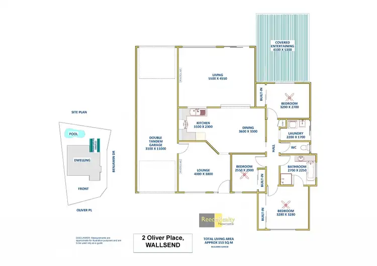 Floorplan of Homely house listing, 2 Oliver Place, Wallsend NSW 2287