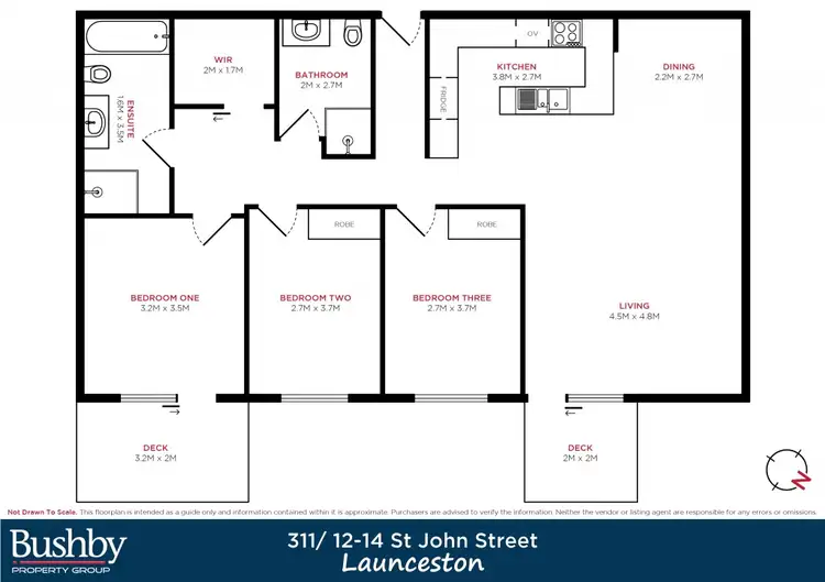 Floorplan of Homely unit listing, 311/12-14 St John Street, Launceston TAS 7250