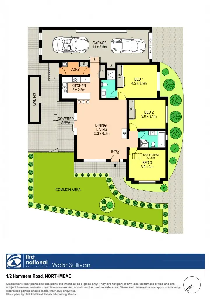 Floorplan of Homely villa listing, 1/2 Hammers Road, Northmead NSW 2152