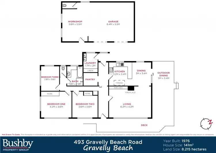 Floorplan of Homely house listing, 493 Gravelly Beach Road, Gravelly Beach TAS 7276
