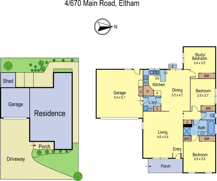 Floorplan of Homely unit listing, 4/670 Main Road, Eltham VIC 3095