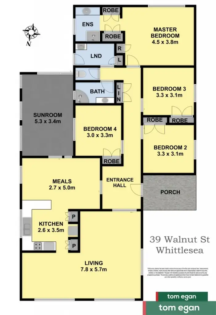 Floorplan of Homely house listing, 39 Walnut Street, Whittlesea VIC 3757