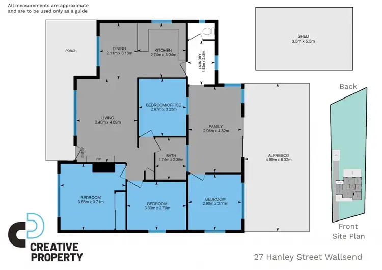 Floorplan of Homely house listing, 27 Hanley Street, Wallsend NSW 2287