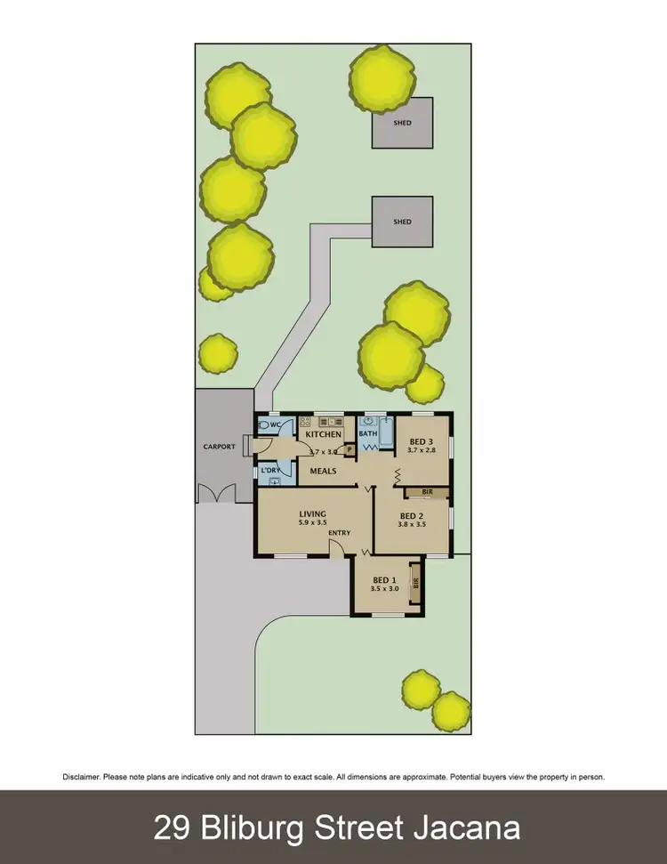 Floorplan of Homely house listing, 29 Bliburg Street, Jacana VIC 3047