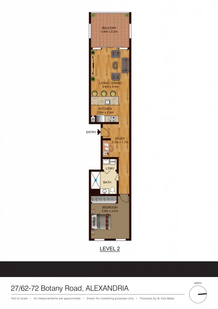 Floorplan of Homely apartment listing, 27/62-72 Botany Road, Alexandria NSW 2015