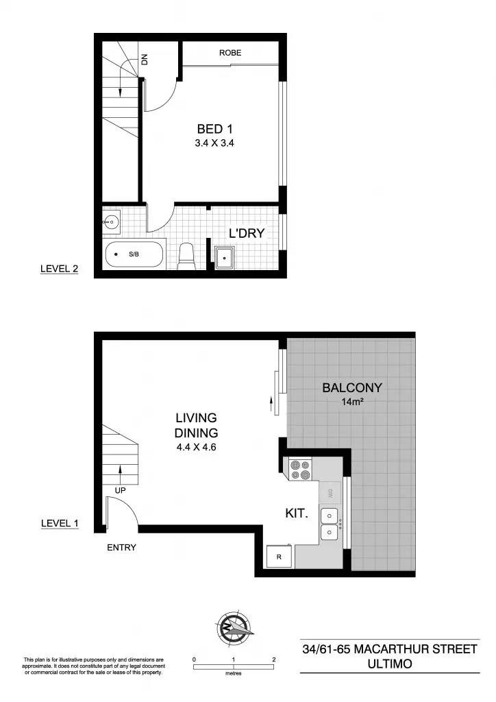 Floorplan of Homely apartment listing, 34/61-65 Macarthur Street, Ultimo NSW 2007