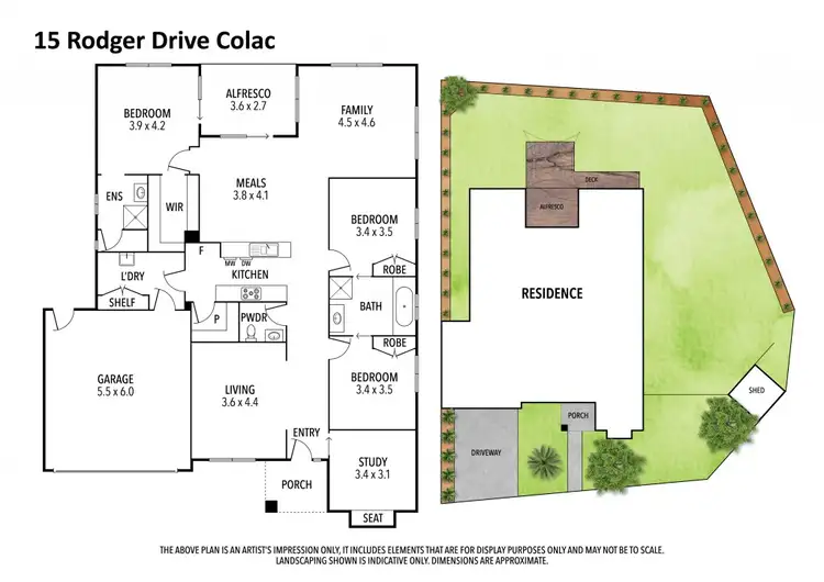 Floorplan of Homely house listing, 15 Rodger Drive, Colac VIC 3250