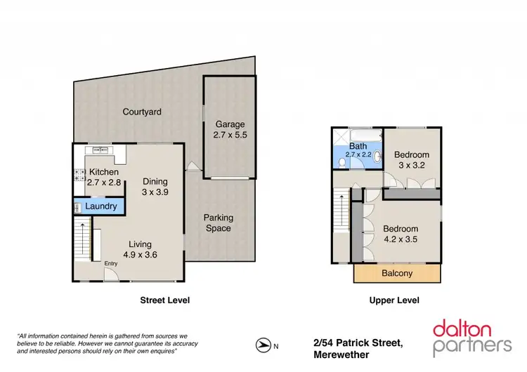 Floorplan of Homely townhouse listing, 2/54 Patrick Street, Merewether NSW 2291