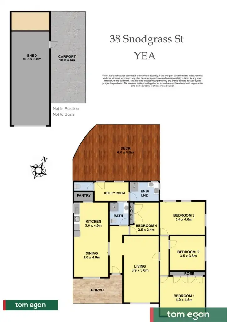 Floorplan of Homely house listing, 38 Snodgrass Street, Yea VIC 3717