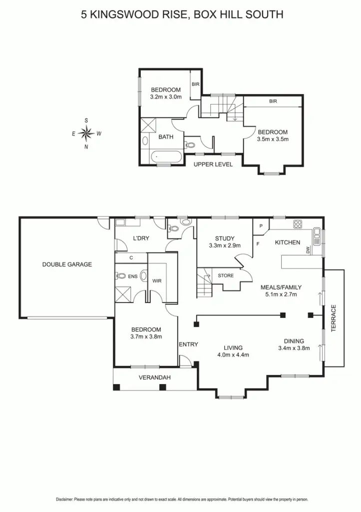 Floorplan of Homely townhouse listing, 5 Kingswood Rise, Box Hill South VIC 3128