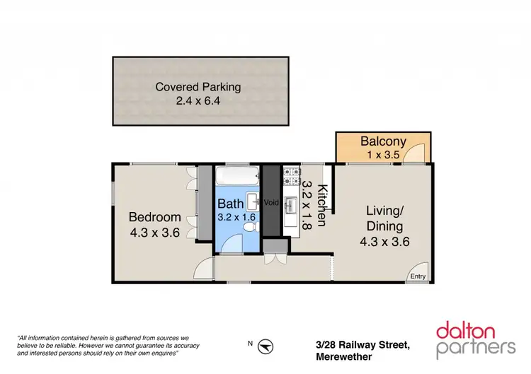 Floorplan of Homely apartment listing, 3/28 Railway Street, Merewether NSW 2291