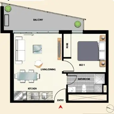 Floorplan of Homely apartment listing, 1804/380 Little Lonsdale Street, Melbourne VIC 3000