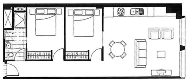 Floorplan of Homely apartment listing, 1305/270 King Street, Melbourne VIC 3000