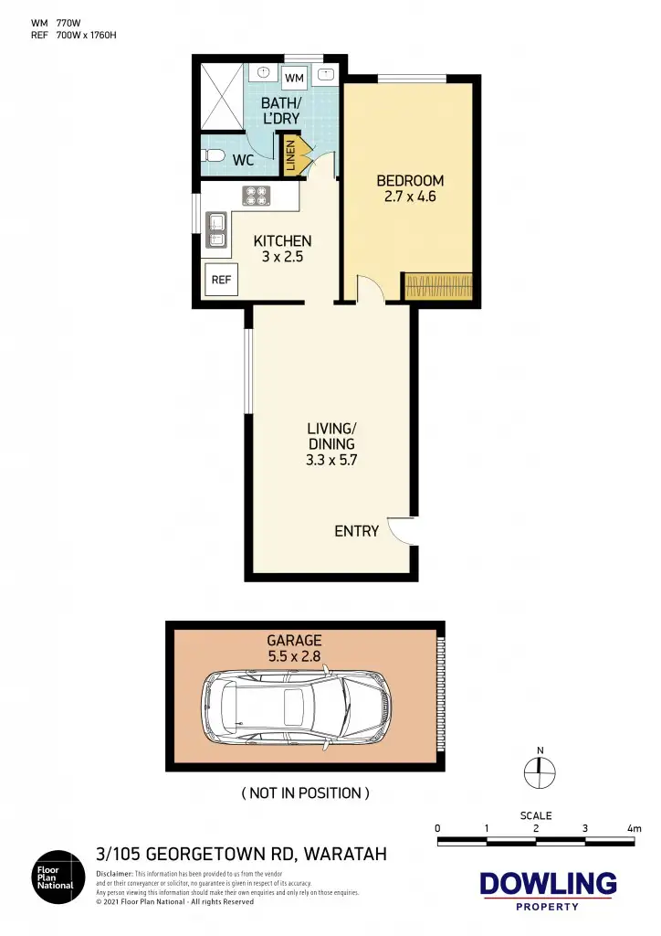 Floorplan of Homely unit listing, 3/105 Georgetown Road, Waratah NSW 2298
