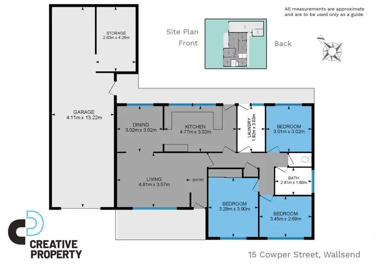 Floorplan of Homely house listing, 15 Cowper street, Wallsend NSW 2287