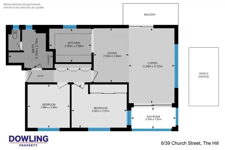 Floorplan of Homely unit listing, 6/39 Church Street, The Hill NSW 2300
