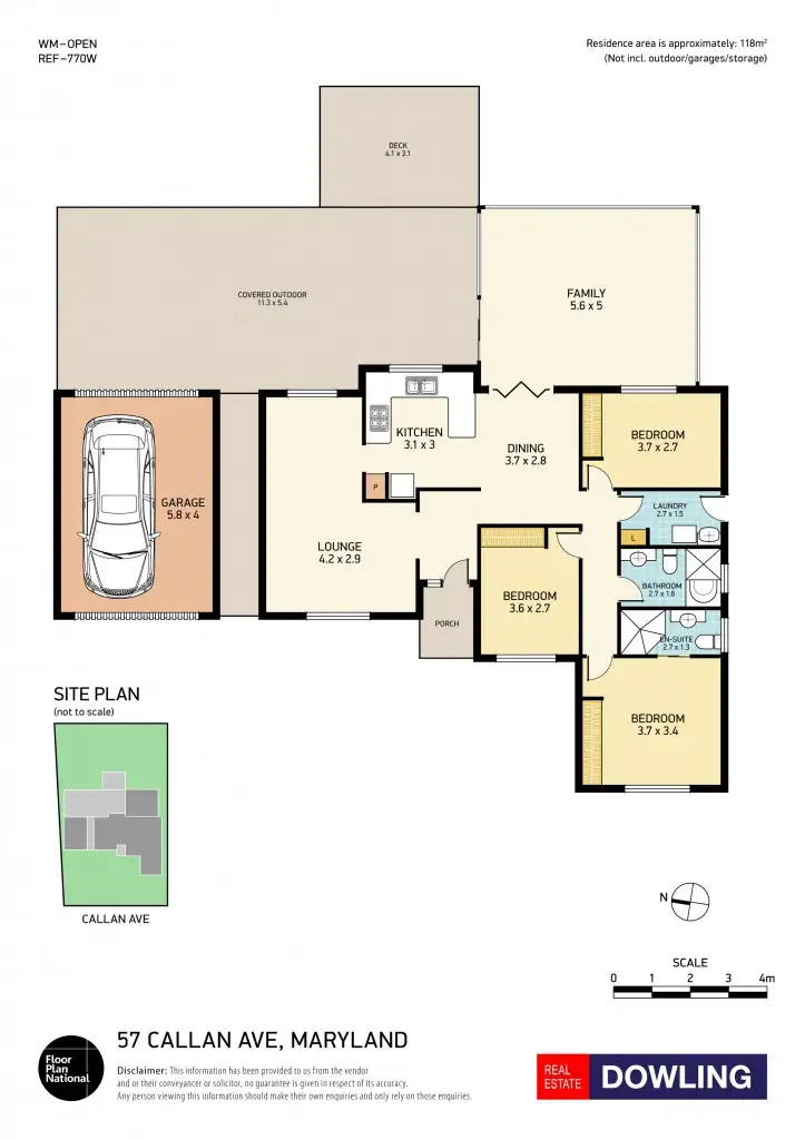Floorplan of Homely house listing, 57 Callan Avenue, Maryland NSW 2287
