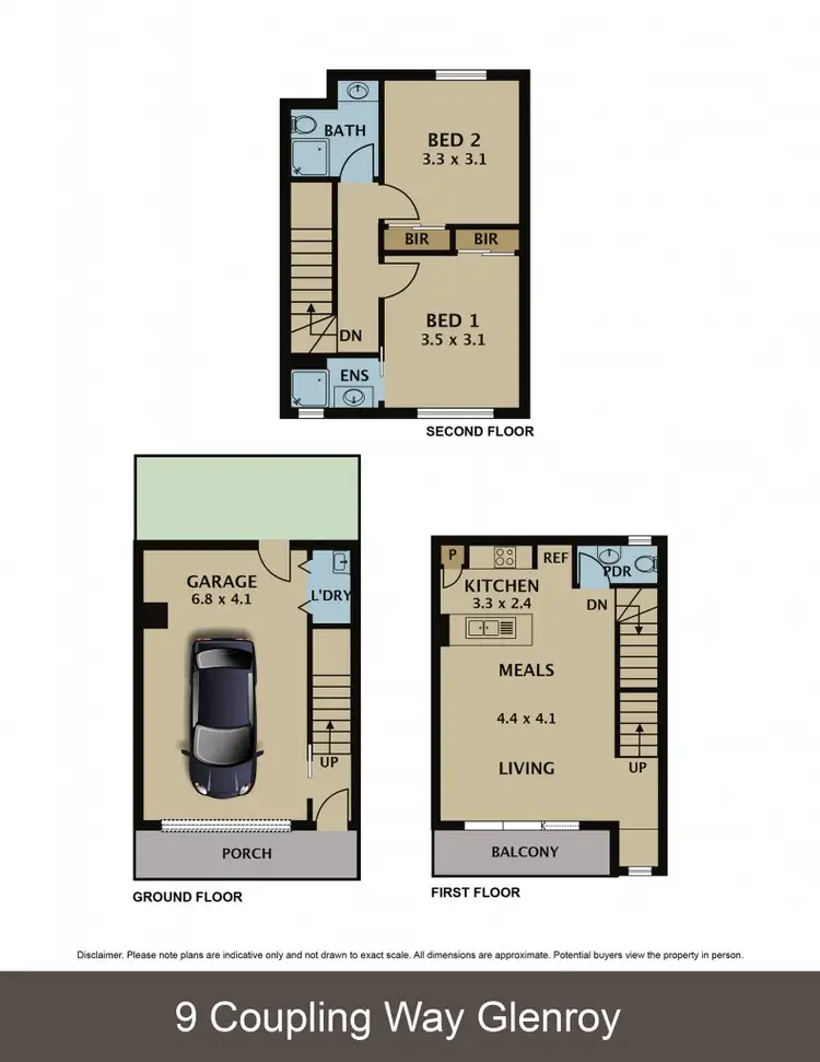 Floorplan of Homely townhouse listing, 9 Coupling Way, Glenroy VIC 3046