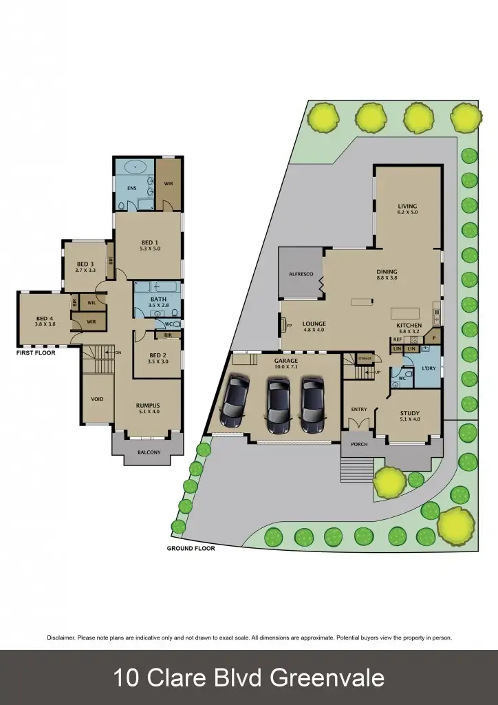 Floorplan of Homely house listing, 10 Clare Boulevard, Greenvale VIC 3059
