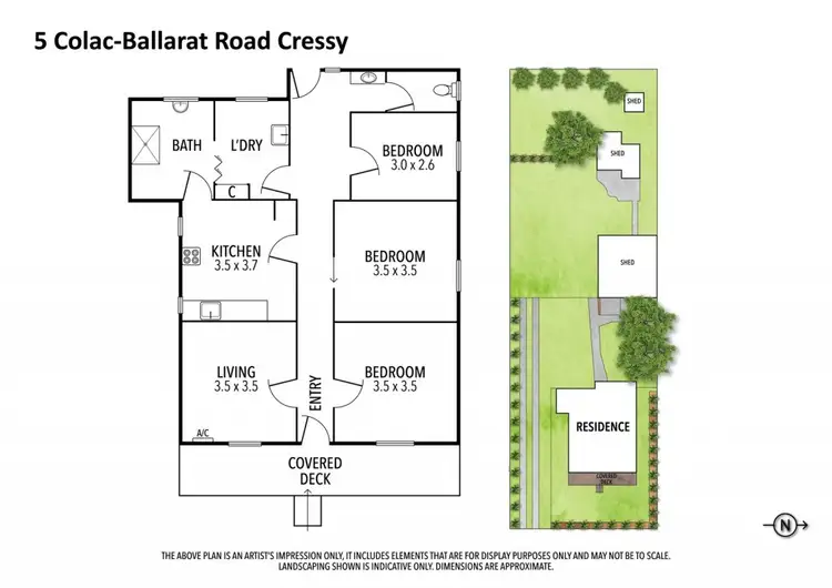 Floorplan of Homely rural property listing, 5 Colac Ballarat Road, Cressy VIC 3322