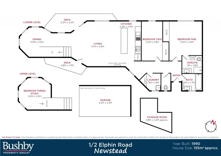 Floorplan of Homely unit listing, 1/2 Elphin Road, Launceston TAS 7250