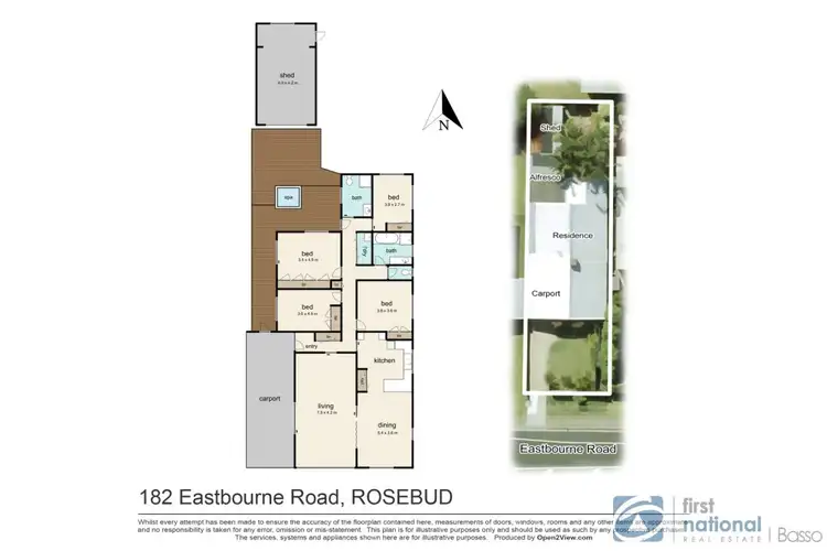 Floorplan of Homely house listing, 182 Eastbourne Road, Rosebud VIC 3939