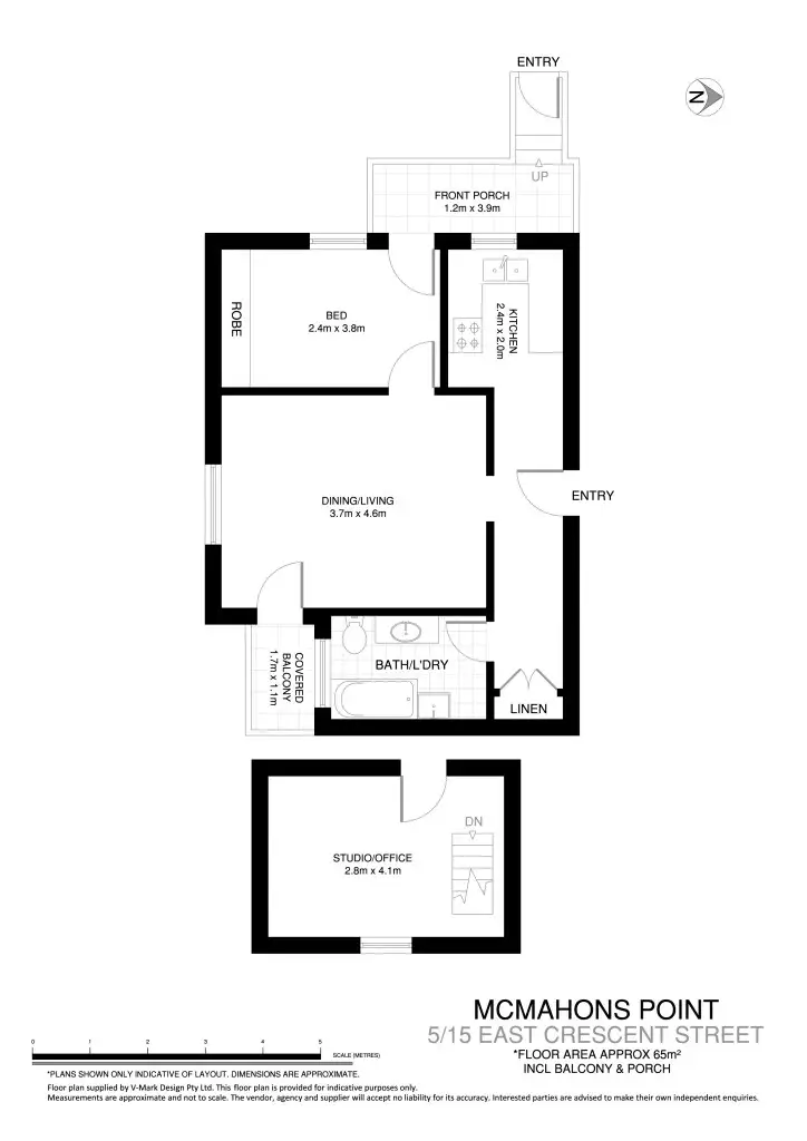 Floorplan of Homely apartment listing, 5/15 East Crescent St, Mcmahons Point NSW 2060