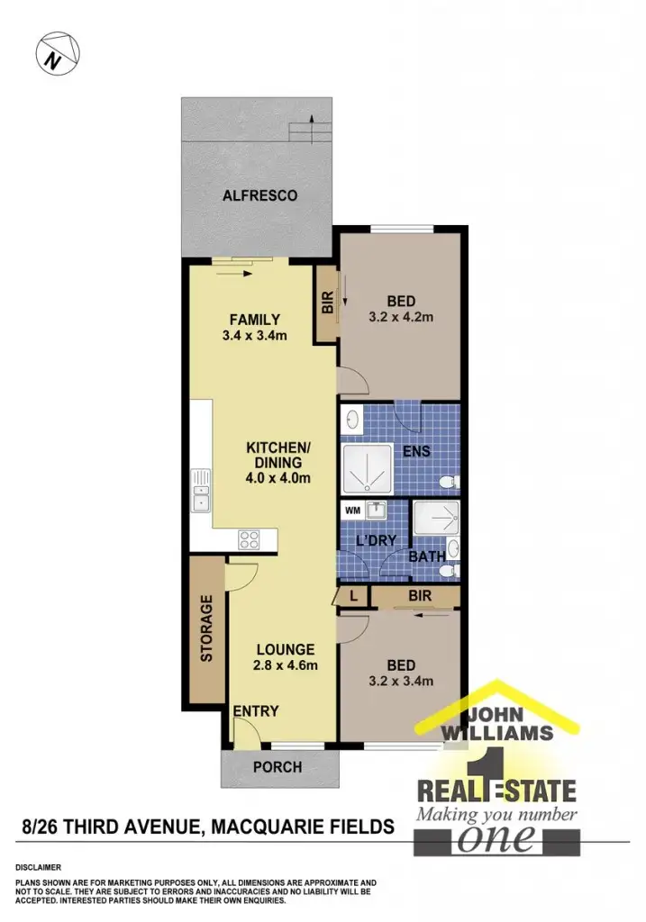 Floorplan of Homely apartment listing, 8/26-28 Third Avenue, Macquarie Fields NSW 2564
