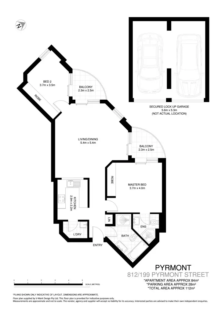Floorplan of Homely apartment listing, 812/199 Pyrmont St, Pyrmont NSW 2009