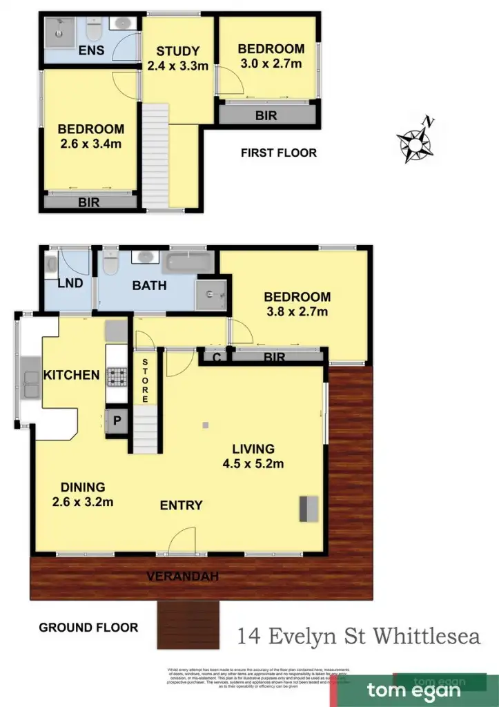 Floorplan of Homely house listing, 14 Evelyn Street, Whittlesea VIC 3757