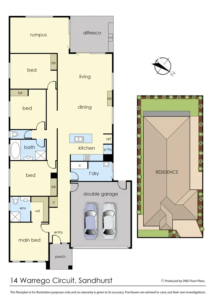 Floorplan of Homely house listing, 14 Warrego Circuit, Sandhurst VIC 3977