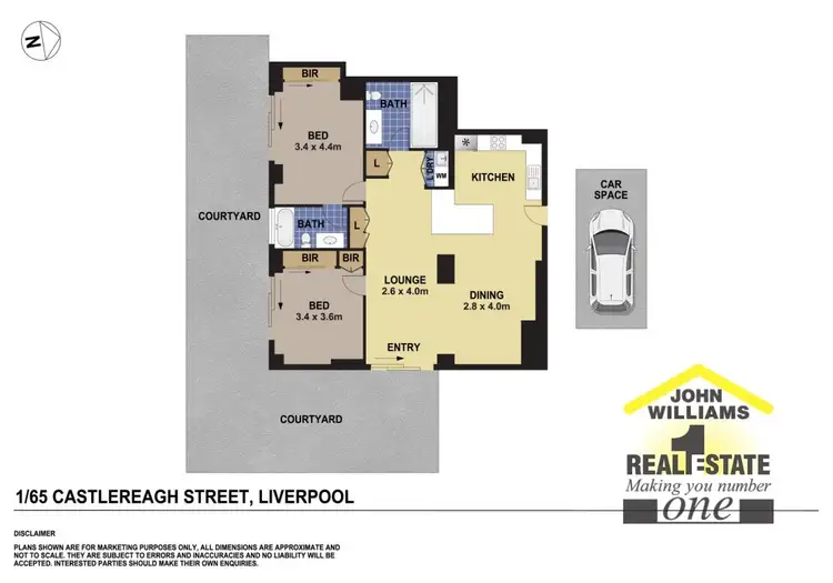 Floorplan of Homely unit listing, 1/65-69 Castlereagh Street, Liverpool NSW 2170