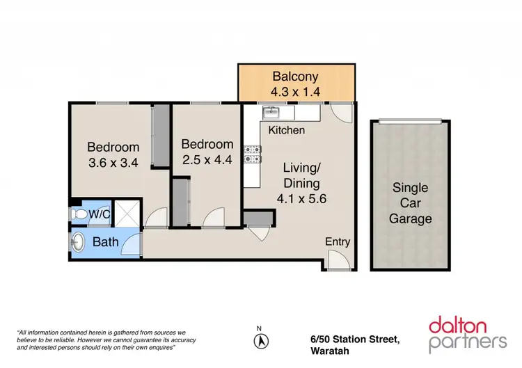 Floorplan of Homely unit listing, 6/50 Station Street, Waratah NSW 2298