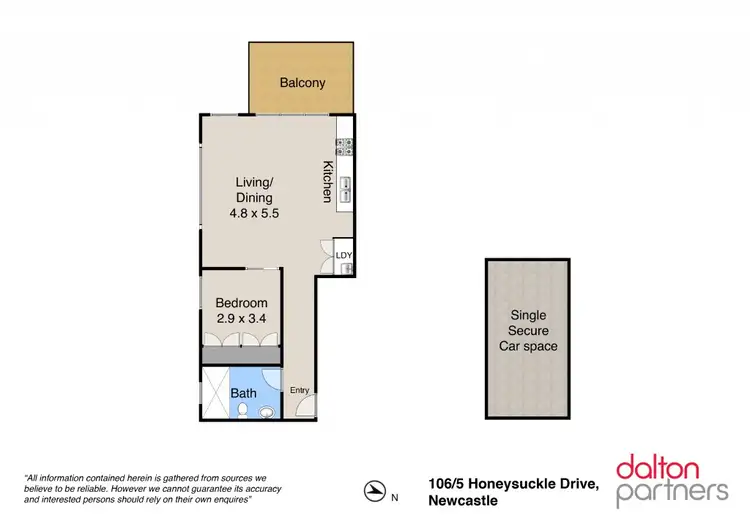 Floorplan of Homely house listing, 106/5 Honeysuckle Drive, Newcastle NSW 2300
