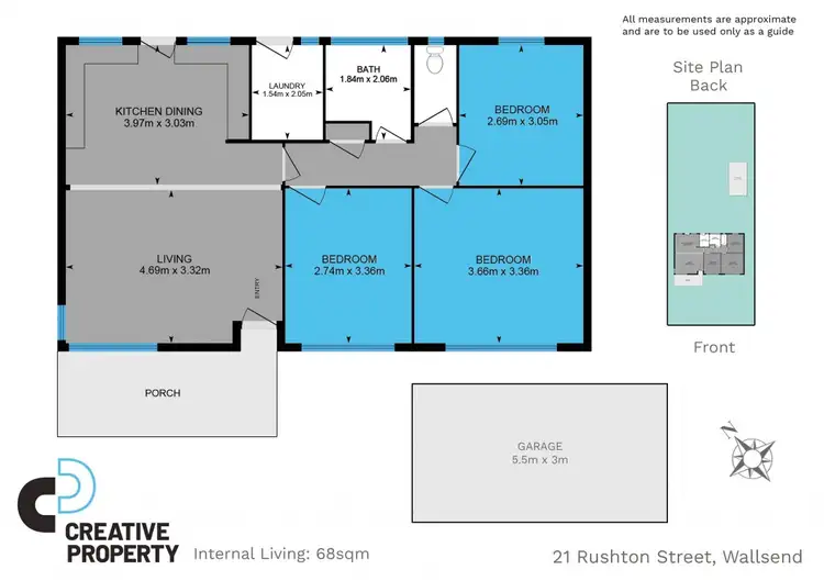 Floorplan of Homely house listing, 21 Rushton Street, Wallsend NSW 2287