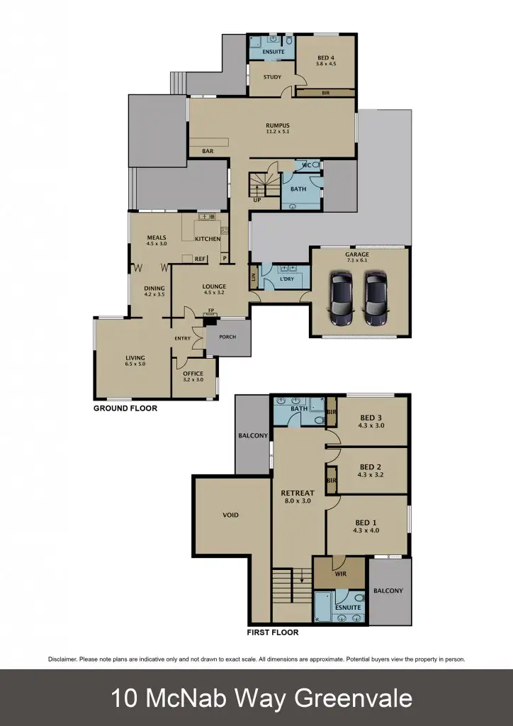 Floorplan of Homely house listing, 10 McNab Way, Greenvale VIC 3059