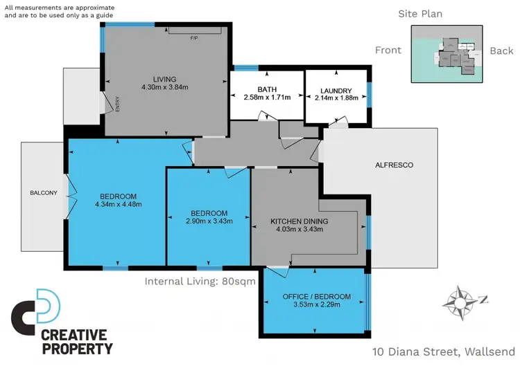 Floorplan of Homely house listing, 10 Diana Street, Wallsend NSW 2287