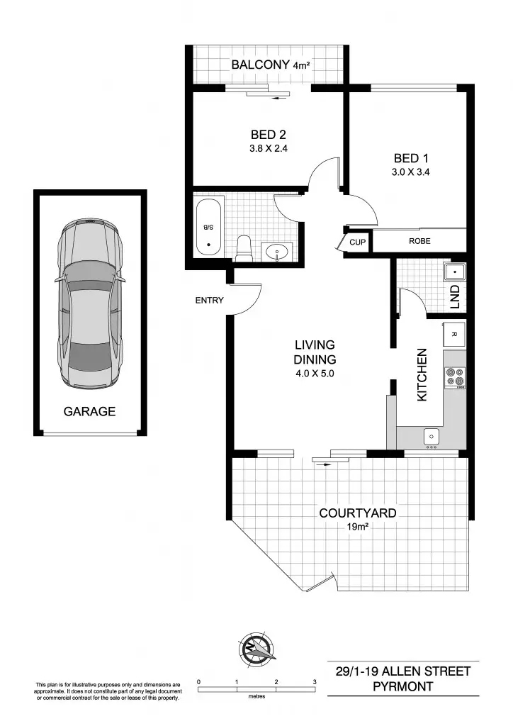 Floorplan of Homely apartment listing, 29/1-19 Allen Street, Pyrmont NSW 2009
