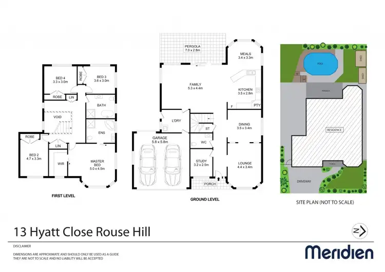Floorplan of Homely house listing, 13 Hyatt Close, Rouse Hill NSW 2155