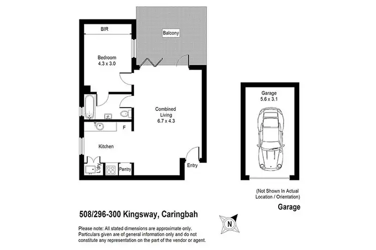 Floorplan of Homely apartment listing, 508/296-300 Kingsway, Caringbah NSW 2229