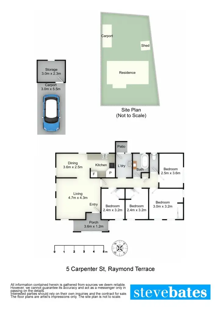 Floorplan of Homely house listing, 5 Carpenter Street, Raymond Terrace NSW 2324