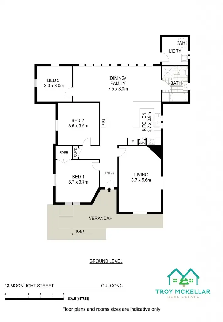 Floorplan of Homely house listing, 13 Moonlight Street, Gulgong NSW 2852