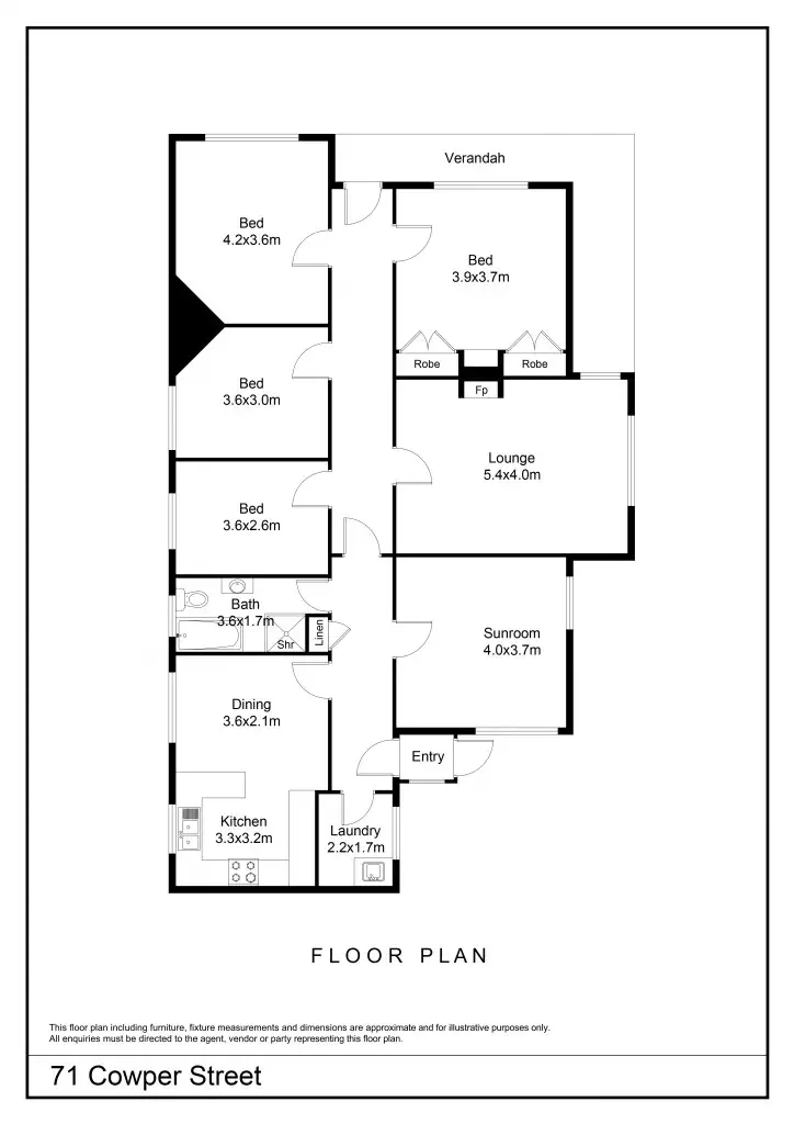 Floorplan of Homely house listing, 71 Cowper Street, Goulburn NSW 2580