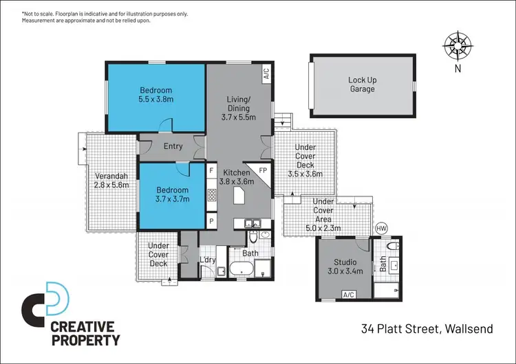 Floorplan of Homely house listing, 34 Platt Street, Wallsend NSW 2287