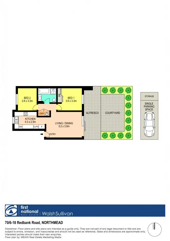 Floorplan of Homely unit listing, 70/6-18 Redbank Road, Northmead NSW 2152