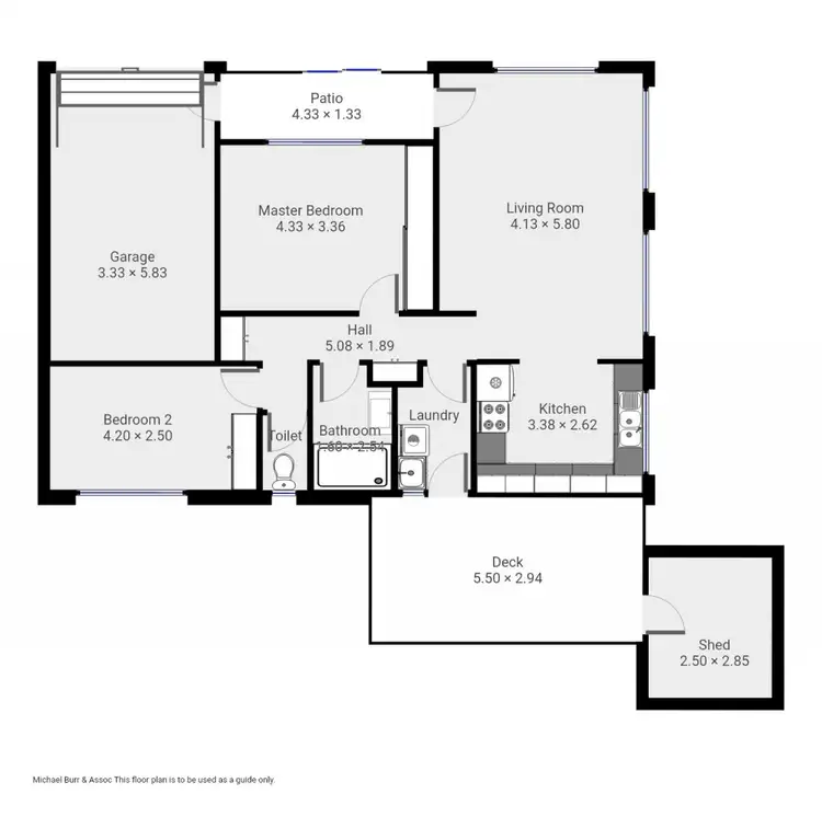 Floorplan of Homely unit listing, 1/9 Marine Street, East Devonport TAS 7310